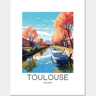 A Pop Art Travel Print of Toulouse - France Posters and Art